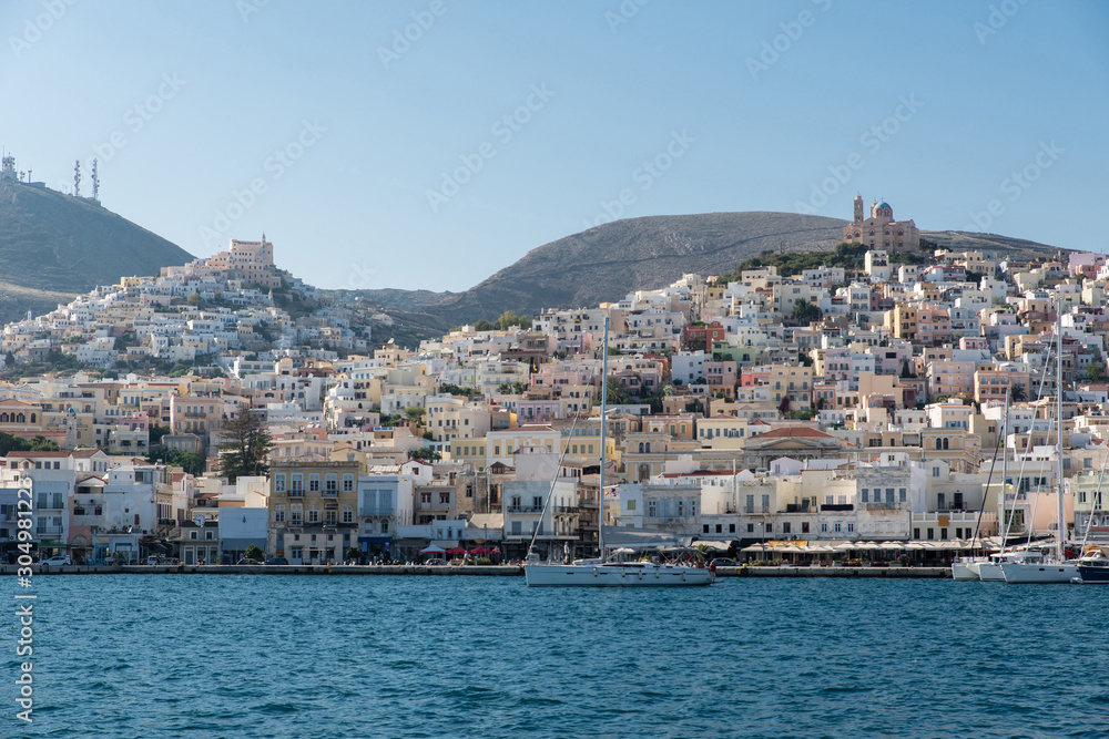 Syros island port, Cyclades, Greece