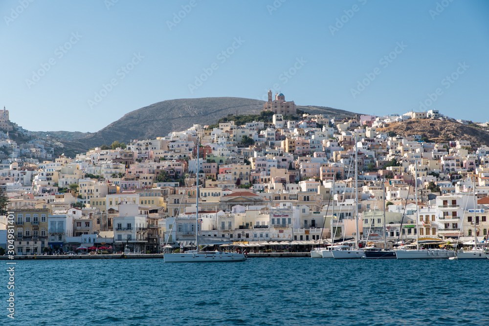 Syros island port, Cyclades, Greece