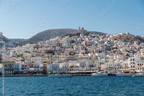 Fototapeta Naklejka Na Ścianę i Meble -  Syros island port, Cyclades, Greece