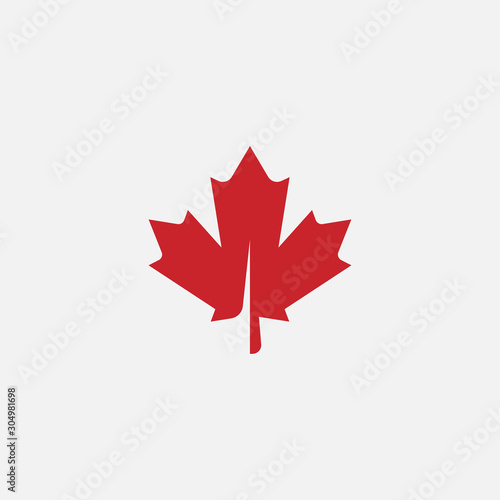 Valokuvatapetti Maple leaf logo template vector icon illustration, Maple leaf vector illustratio