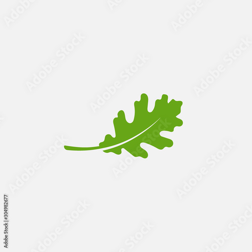 Green leaf ecology nature element vector icon, Leaf Icon, green oak leaf ecology nature element vector