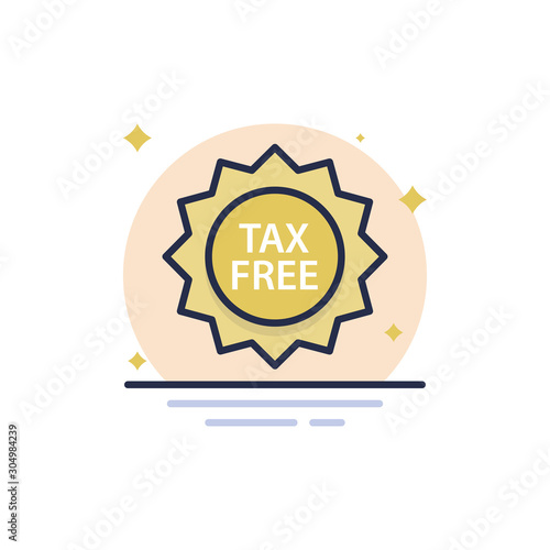 Tax Free Vector Icon