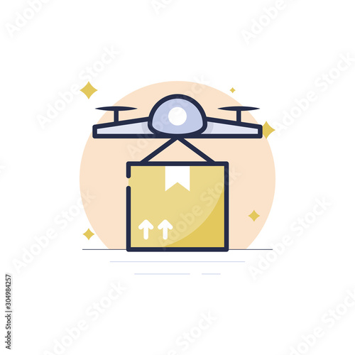 Air Delivery Vector Icon