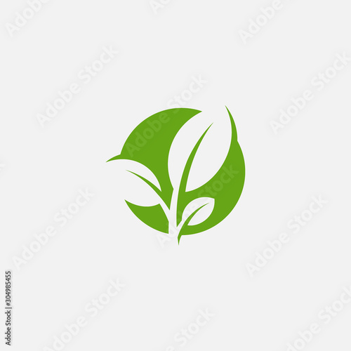 Green leaf ecology nature element vector icon, Leaf Icon, green leaf ecology nature element vector