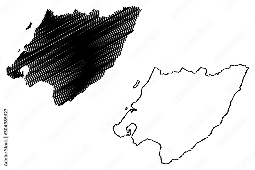 Wellington Region (Regions of New Zealand, North Island) map vector illustration, scribble sketch Greater Wellington map....