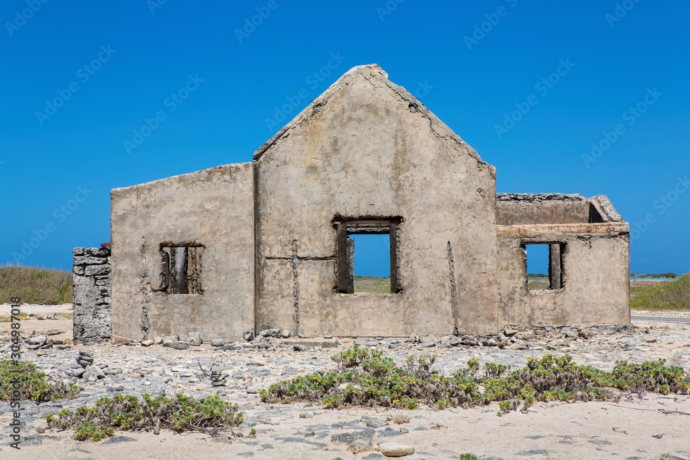 Old historic house as ruin at island Bonaire Old historic house as ruin at island Bonaire