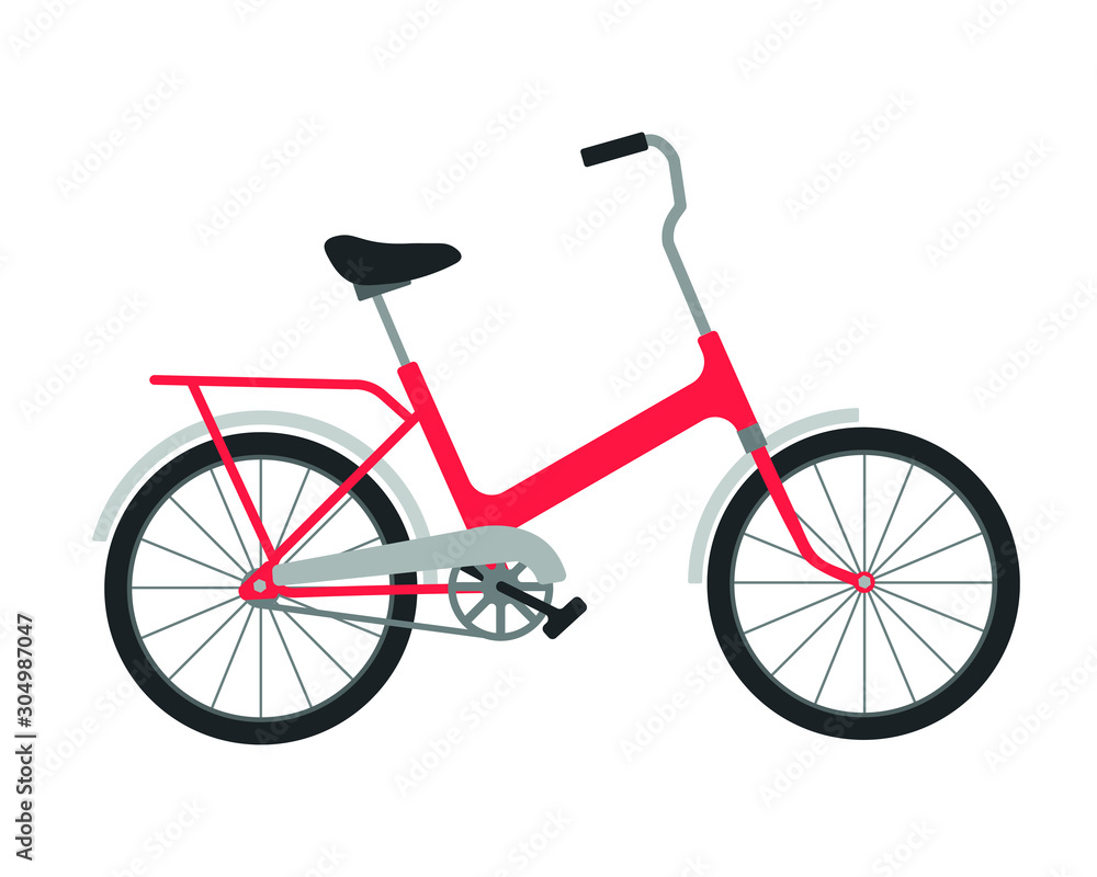 Cartoon flat style retro bike icon shape silhouette.  Vintage Bicycle logo symbol sign. Vector illustration image. Isolated on white background. Healthy eco transportation.