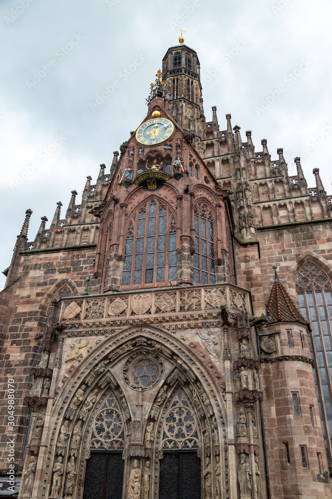Fototapeta premium Church Frauenkirche in the city Nuremberg, Bavaria, Germany