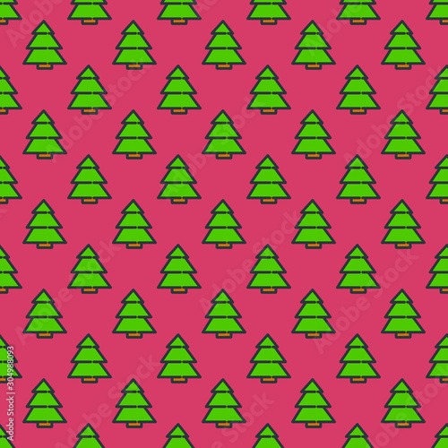 Christmas tree pattern seamless background can use for design  festival and celebration pattern  Christmas concept  vector.