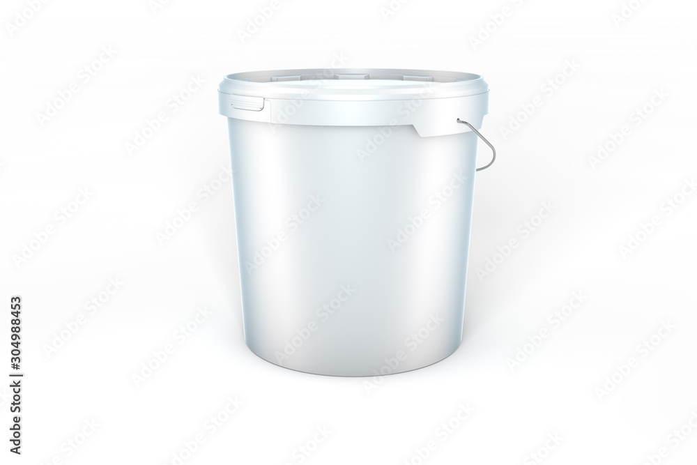 empty bucket jar isolated on white background empty bucket jar isolated on white background