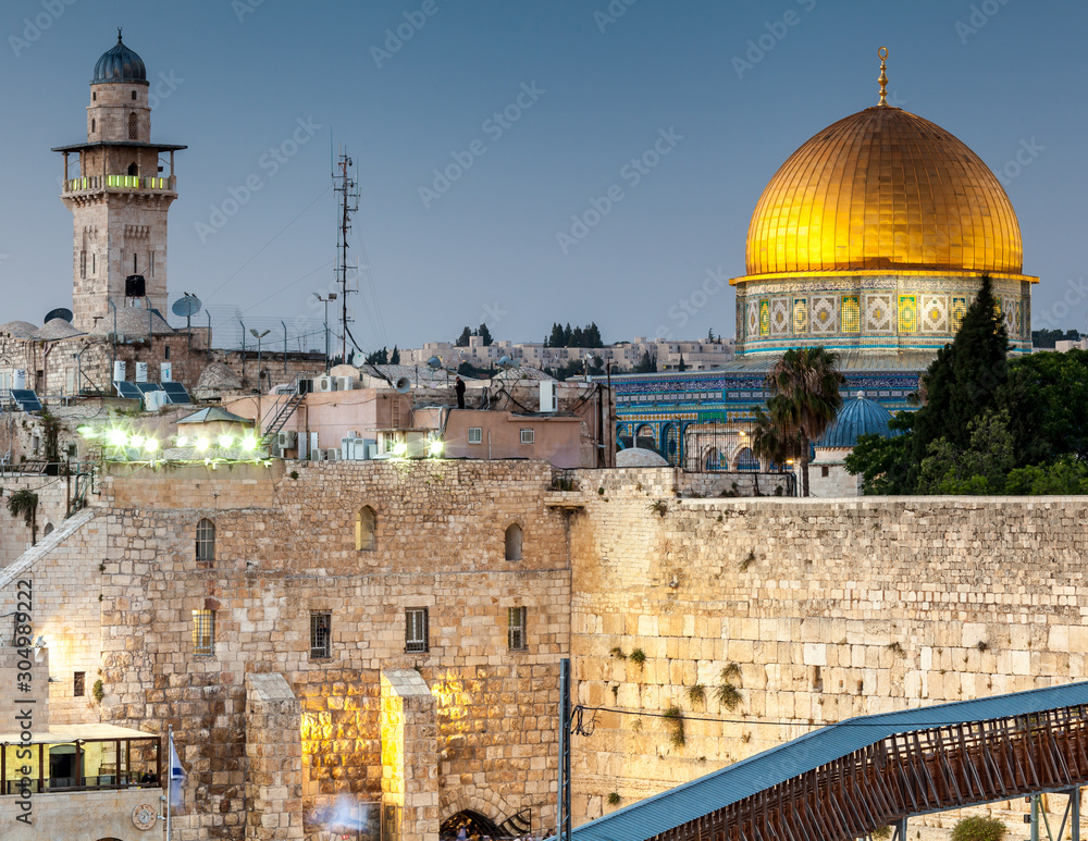 Fototapeta premium Nice view of the the Western Wall