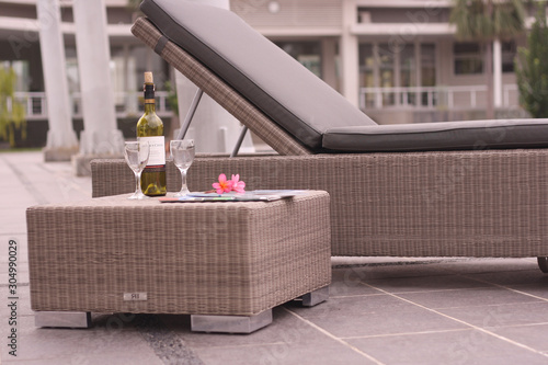 Artistic Ethnic Classy Modern Elegant Luxury Indoor Home Interiors and Outdoor Garden Park Furniture Table Chair Cabinet Accessories from Rattan Plastic Wicker or Wooden Materials for Hotel and House 