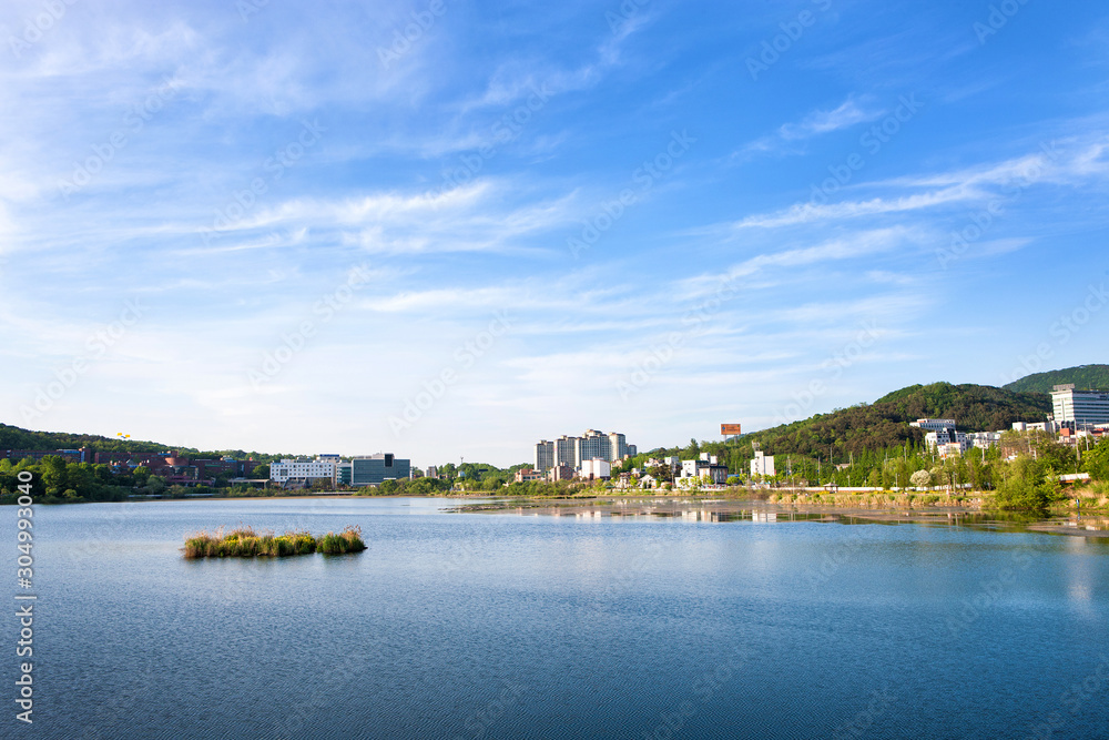 Chun Ho ji lake in Cheonan-si, South Korea.