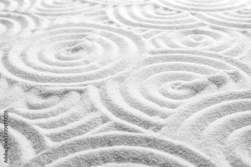 White sand with pattern as background. Zen  meditation  harmony