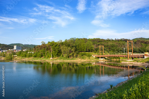 Chun Ho ji lake in Cheonan-si, South Korea.