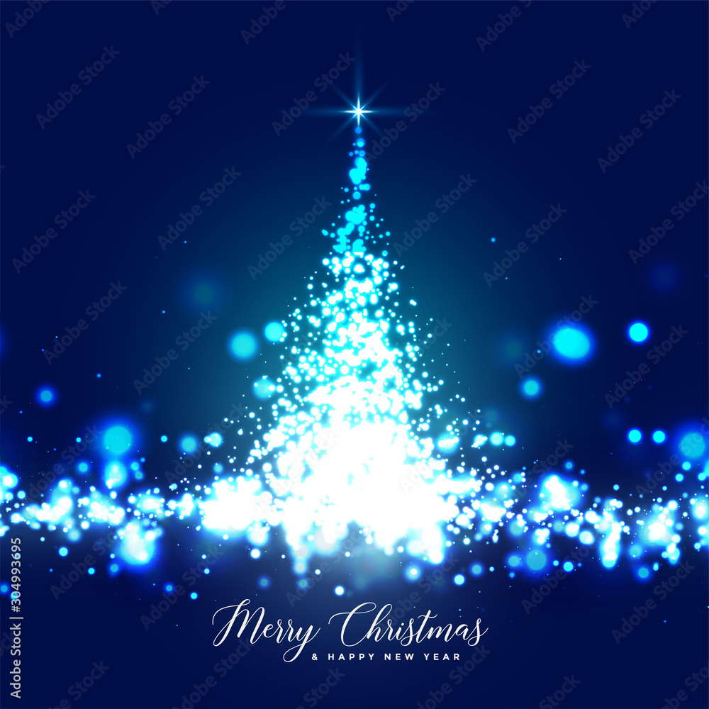 beautiful glowing christmas tree sparkles background design beautiful glowing christmas tree sparkles background design