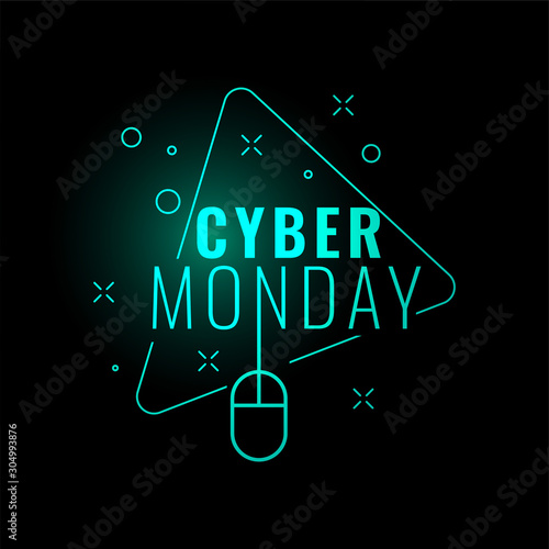 cyber monday stylish digital glowing background design