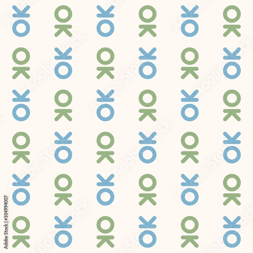 OK word seamless pattern vector.