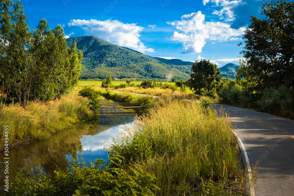 Fototapeta premium Countryside View in Thailand (Thong Saen Khan, Uttaradit)