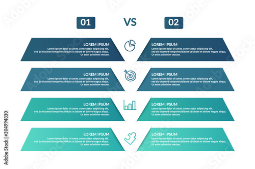 comparison infographic template design for business presentation 
