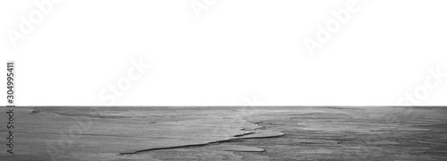 Empty black stone surface isolated on white. Mockup for design