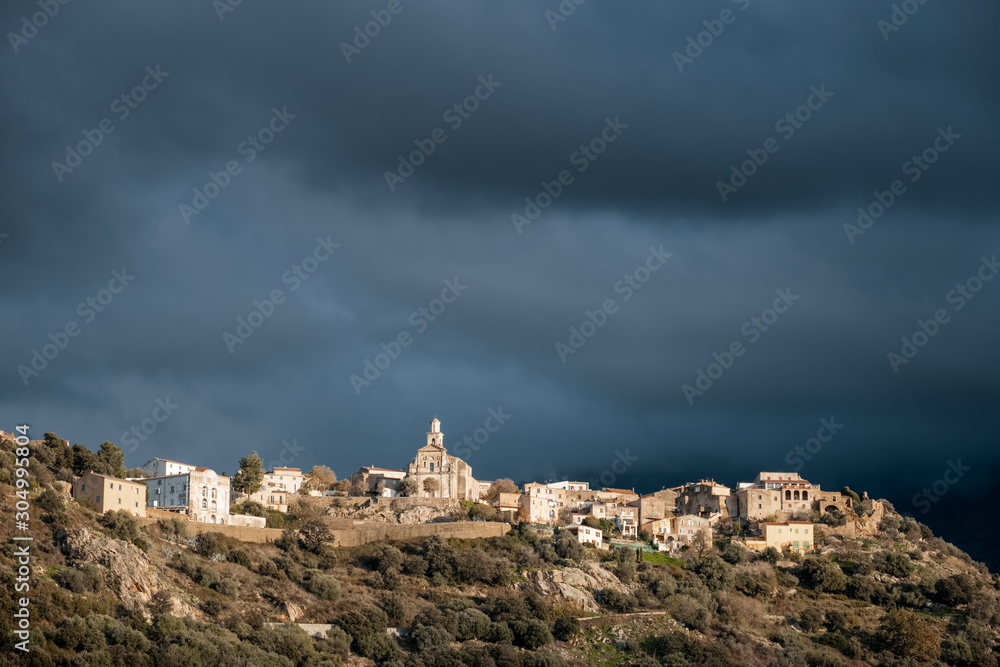 Village of Montemaggiore in Corsica
