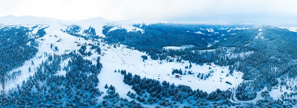 Magical panorama of a beautiful hill