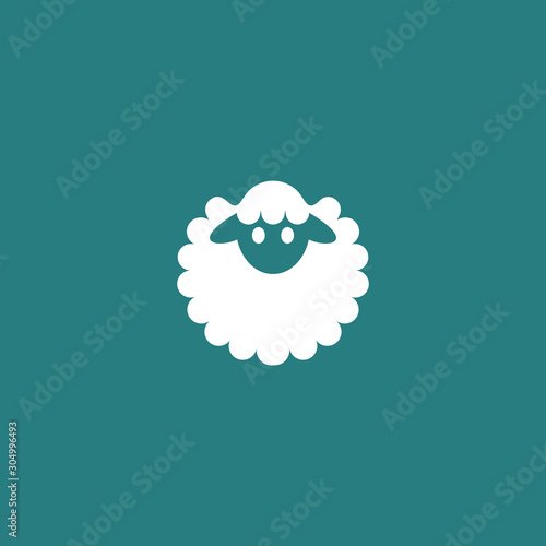 sheep logo vector silhouette template