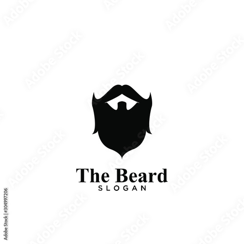 Beard logo icon design vector illustration