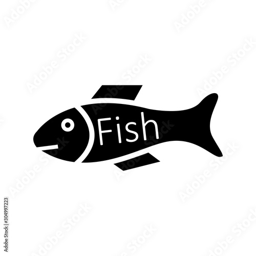 Fish con vector in simple style