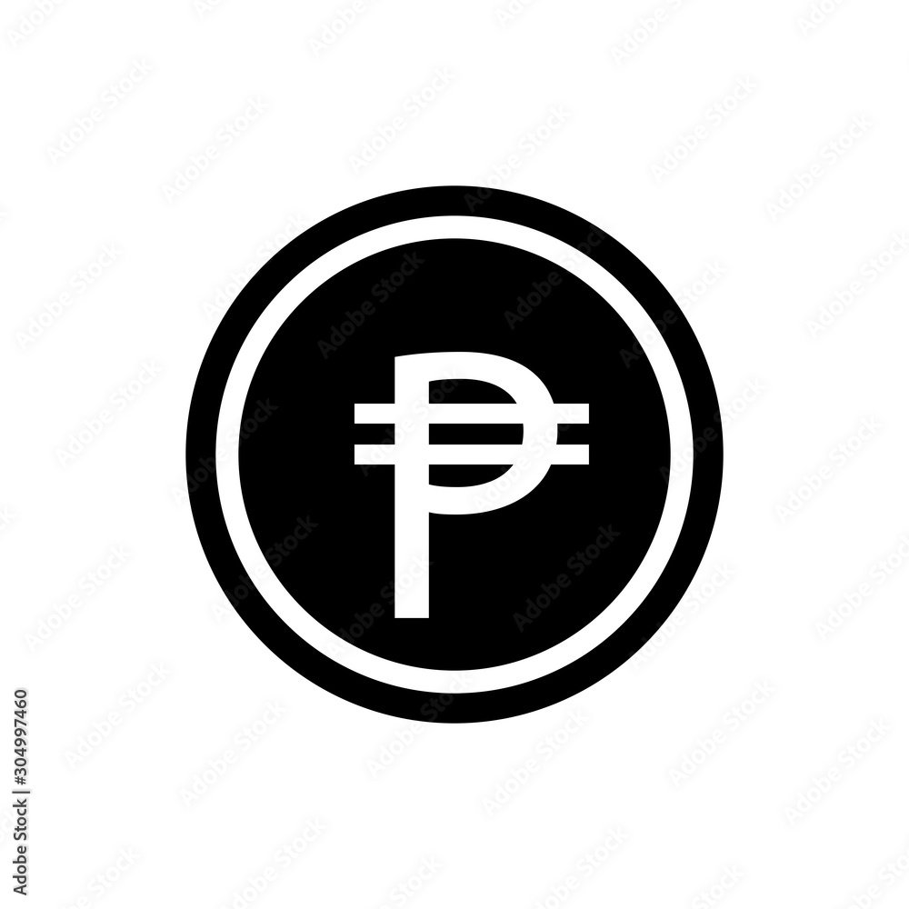 PHILIPPINE banking currency symbol, peso vector icon template PHILIPPINE banking currency symbol, peso vector icon template
