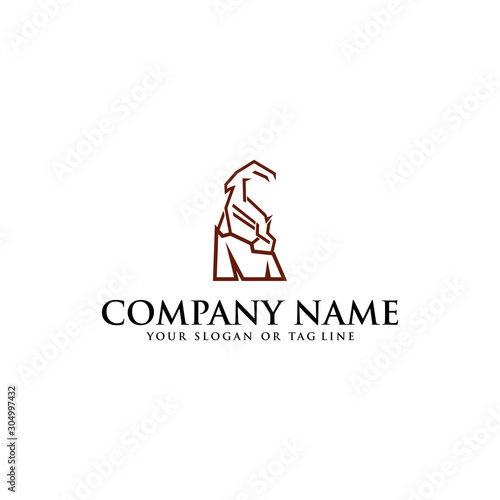Goat logo design vector template