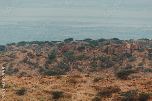 View of the hills at Kalo Dungar in Kutch, Gujarat, India