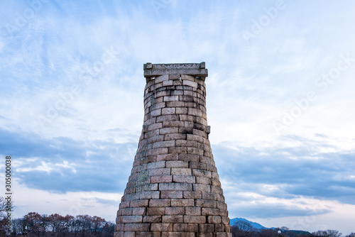 Cheomseongdae is a cultural property of the Silla period in Gyeongju-si, Korea. photo