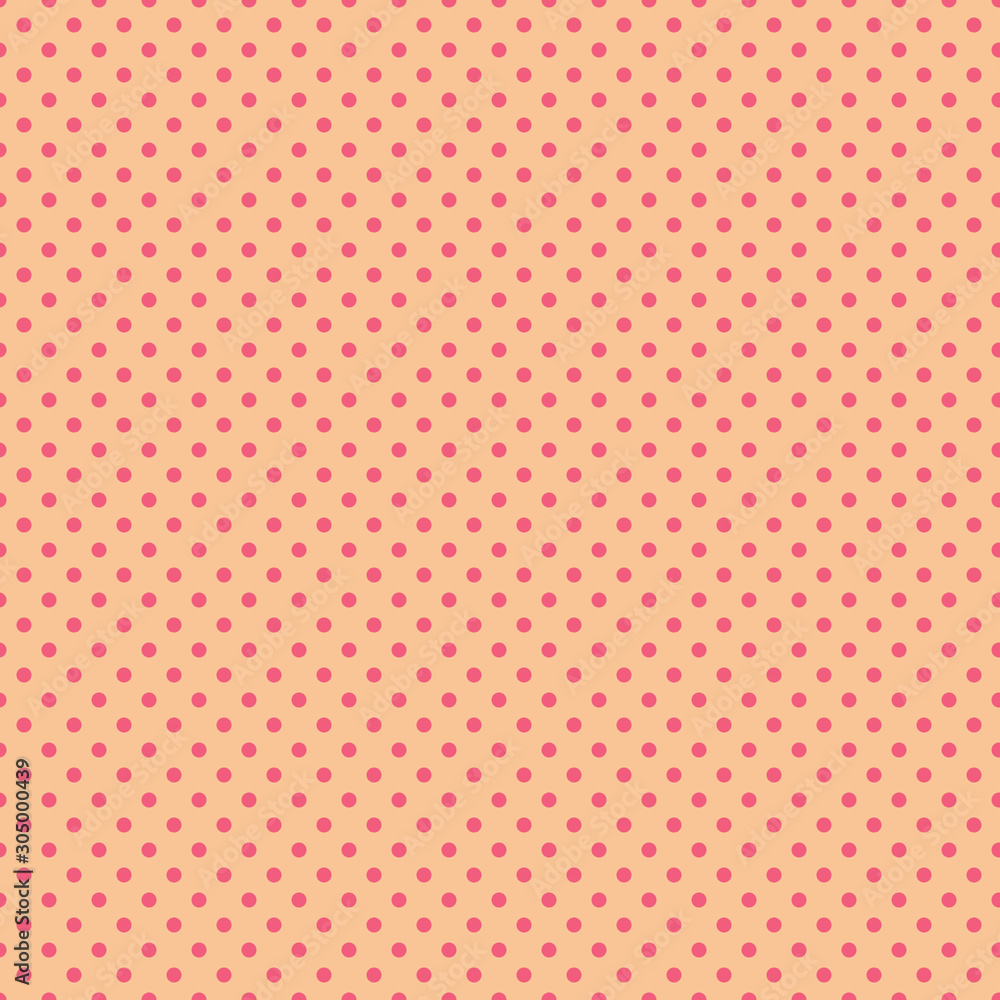 pink polka dot background with dots.