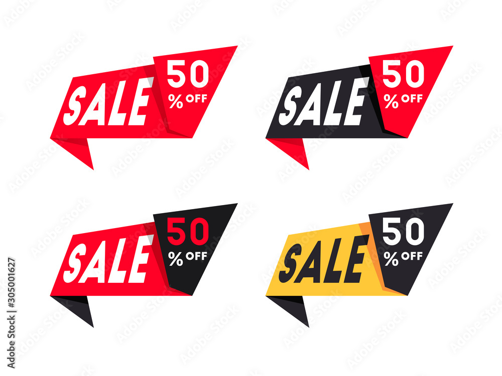 Set of sale banners template design Set of sale banners template design