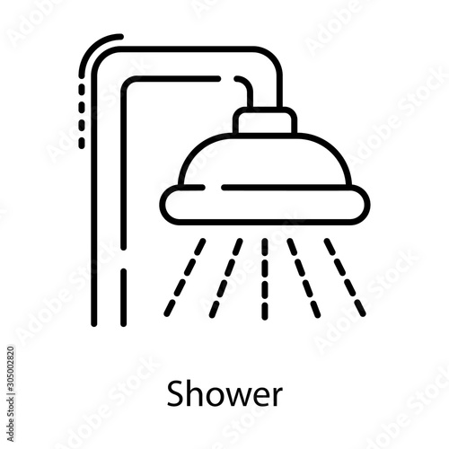 Shower Line Vector