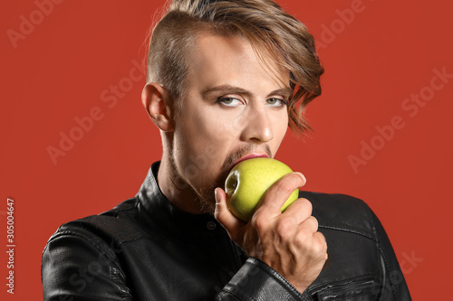 Portrait of young transgend...