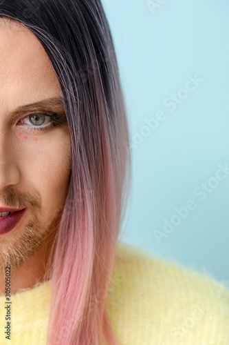 Portrait of young transgend...