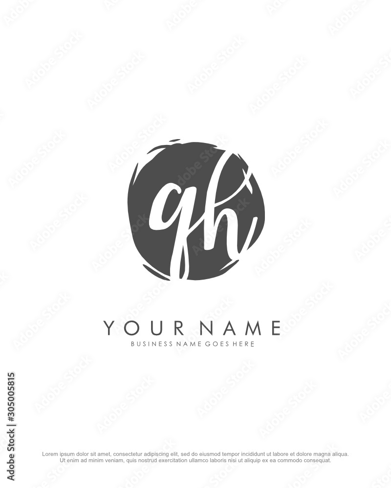 Q H QH initial splash logo template vector. A logo design for company and identity business. Q H QH initial splash logo template vector. A logo design for company and identity business.