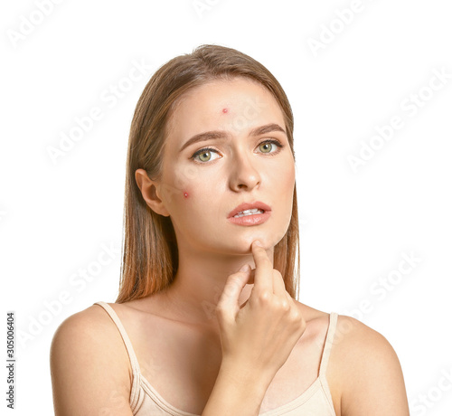 Portrait of young woman wit...