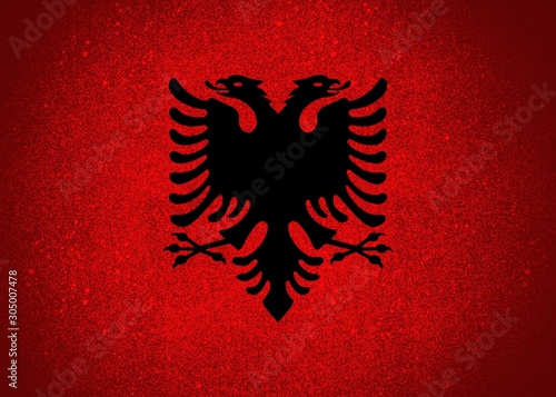 Fotografie flag of albania textured background