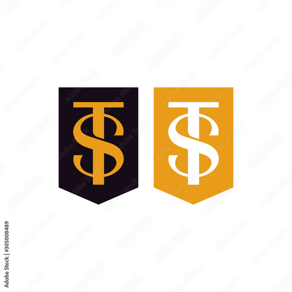 Elegant letter TS monogram, initial, luxury TS logo with shield shape, ST logo design .vector Elegant letter TS monogram, initial, luxury TS logo with shield shape, ST logo design .vector
