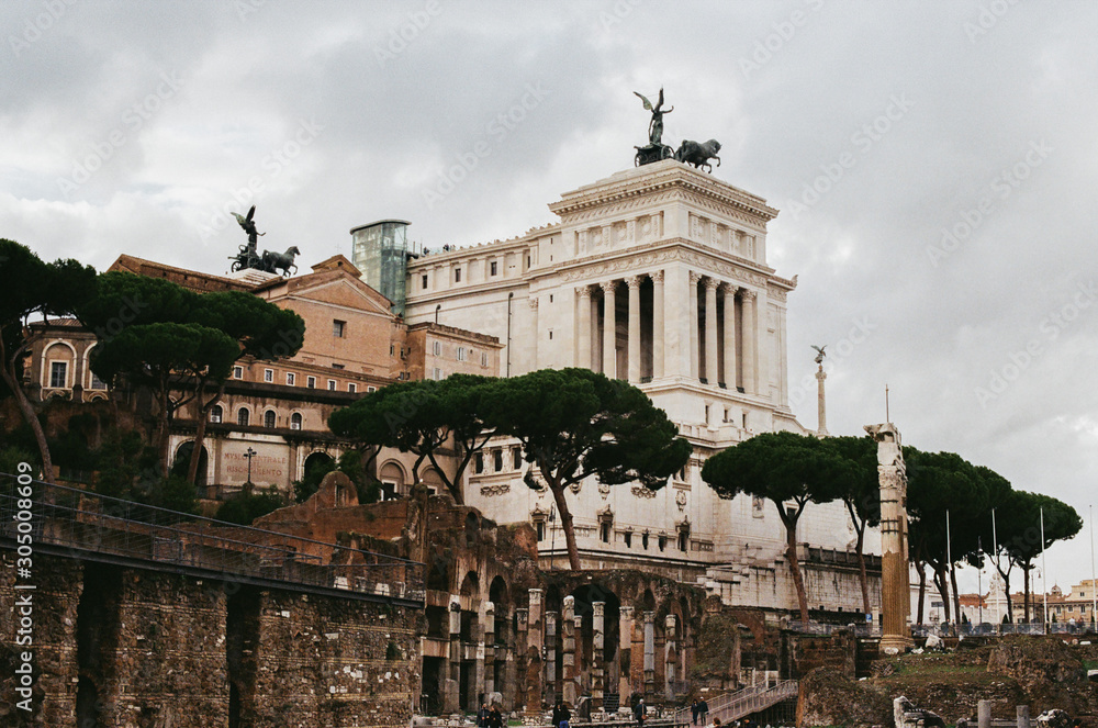 Views of the main streets of Rome, Italy