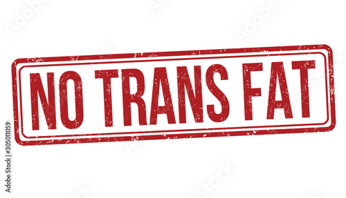 No trans fat sign or stamp