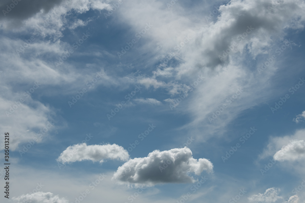 Clouds float through a blue sky Clouds float through a blue sky