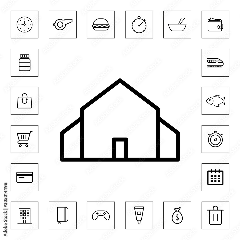 House outline icon illustration isolated vector sign symbol House outline icon illustration isolated vector sign symbol