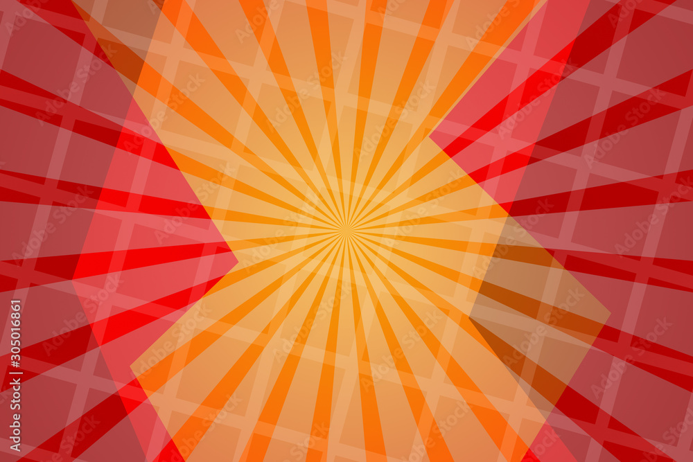 Fototapeta premium abstract, orange, wallpaper, illustration, yellow, design, light, red, color, graphic, texture, bright, sun, pattern, colorful, gradient, backdrop, art, lines, decoration, blue, curve, glow, back