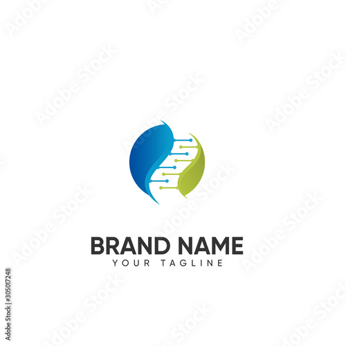 human leaf logo design