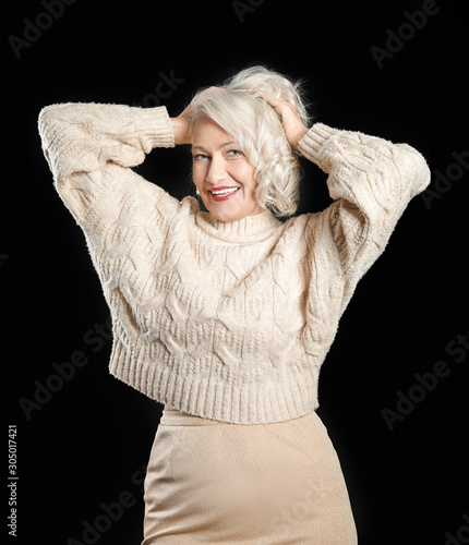 Portrait of stylish mature ...